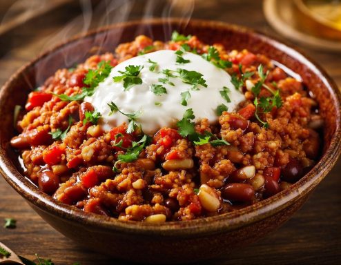 Chili con Carne mit Reis 9€